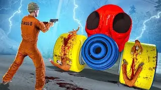 CAZADORES SCP - ¡NOS PERSIGUE La MÁSCARA DE GAS *GAS MASK* POR LA JUGUETERÍA DE POPPY PLAYTIME!