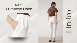 ☁️ Crisp Simplicity! Linen Straight-Leg Pants | Elastic Waist, Slit Cuffs & Everyday Polish