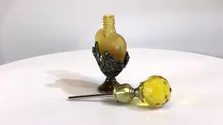 Decorative Glass Perfume Bottle Empty Vintage Butterfly Flower Style Heart Shape  Perfume  Bottle
