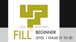 Fill one line puzzle game  | walkthrough Beginner level 1 stage 21 to 30