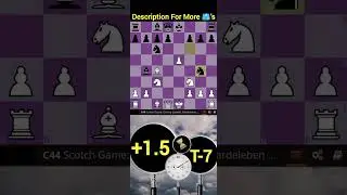 (#60) SCOTCH GAMBIT - 🤌Debois🤌 R&eacute;ti Defense - Bardeleben Variation Miniature - #Shorts (28s/11m)