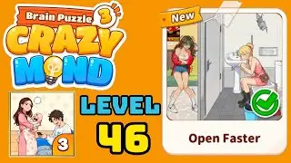 Brain puzzle 3 crazy mind level 46 solution walkthrough ( open faster ) 