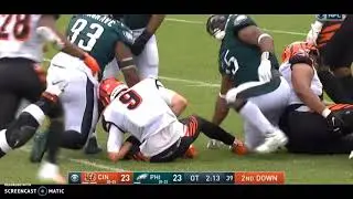 Bengals OLine Being Horrible for 1 minute and 49 seconds