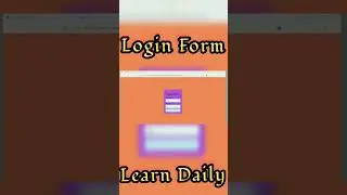 login form in html and css | #shorts #html #css
