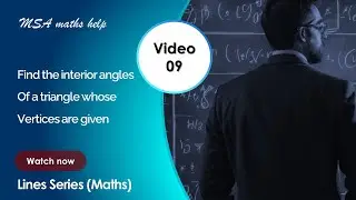 Find the interior angles of a triangle whose Vertices are given
