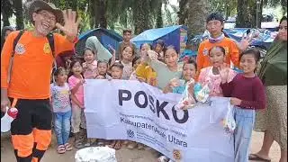 Keceriaan anak2 penyintas mendapat cemilan anak2 yg sehat