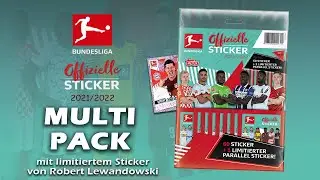TOPPS Bundesliga 2021/22 Sticker - MULTIPACK mit limitiertem Parallel Sticker von Robert Lewandowski