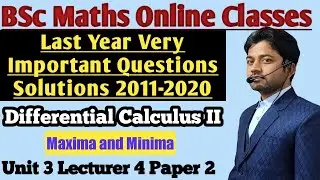 #25 l part-1 l paper 2nd l calculus l Bsc 1st year maths online classes l Maxima & Minima l