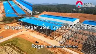 Pre engineered Steel Structure Building with Ridge Vent Settled on the Roof