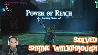 Power Of Reach quest puzzle Shrine - Zelda Breath Of The Wild Walkthrough - Solve Rok Uwog Shrine