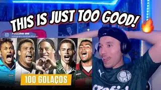 Retro REACTS to 100 BEST BRAZIL FOOTBALL GOALS EVER