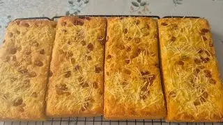 Bolu tape keju dengan 6 telur dapet 4 loyang
