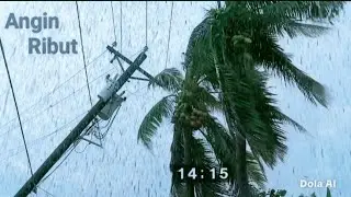 Hujan dan Angin kencang Melanda . Kilat hujan ......