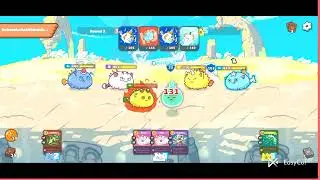 Axie infinity gameplay!aqua,reftile and plant with scholarship