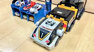 【PowerRangers Turbo #4】🚗🚙🚛🚌🚑ビクトリーツイスター要員⁉︎カーレンジャーのビクトレーラーとビクトリードッグで遊んでみた