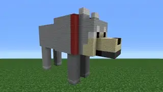 Урок Minecraft: как сделать статую волка