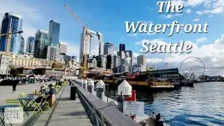 Walking Tour Through Seattle Pier 62 & The Seattle Great Wheel Waterfront on Alaskan Way.