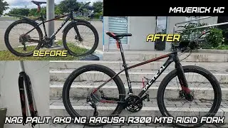 Nagpalit ako ng RAGUSA R300 27.5 MTB Rigid Fork from my old MAXZONE GT Universal Size