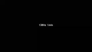 138 Hz 1min sine sound wave