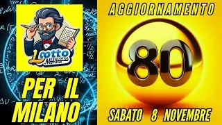 AGGIORNAMENTO X QUESTA SERA (SABATO 08 NOVEMBRE 2025)