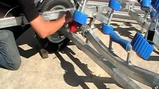 boat trailer maintenance---Oiling the Springs