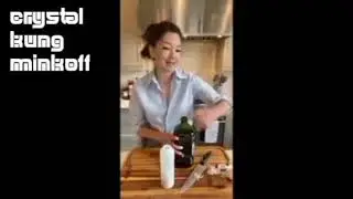 crystal kung minkoff In Open Blue Shirt With A Blue Jeans