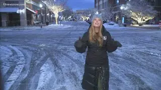 Snow hits the Virginia Peninsula with several inches reported