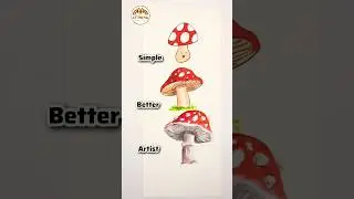 Draw Toadstools | Toadstool drawing simple and artistic 🌈🍄 #short #drawing #acrylic