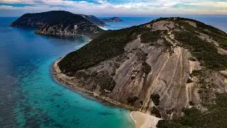 Hiking Bald Head Trail, Torndirrup National Park, Albany, WA. Cinematic Mavic Air 2 drone footage.