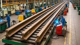COMMENT sont FABRIQU&Eacute;S les RAILS de TRAIN en ACIER en MASSE