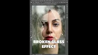 Create Broken Glass Effect in Photoshop | Shorts