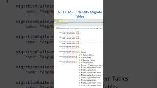 .NET6 MVC Identity MigrateTables