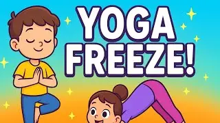 Yoga Freeze Song for Kids 🧘| Dance, Move & Freeze! 🎶 Fun Freeze Song with Yoga Poses 👧🧒