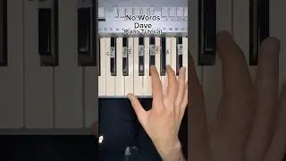 How to play No Words by Dave - Easy Piano Tutorial #shorts