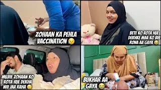 Zohaan Ke Pehle Vaccination Me Bukhar Aa Gaya😰| Rota Hua Dekh Kar Humlog Emotional Ho Gae 🥲| Niyan❤️