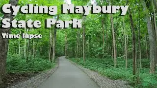 Cycling Maybury state park paved paths 10x speed