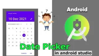 Date picker dialog in android studio | How to open calendar in android | Date picker dialog #26
