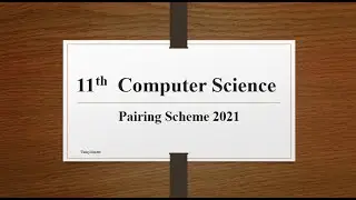 2021 pairing scheme pairing computer science first year