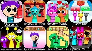 SprankySurvival,Beat Duet,Scary Run,Spranky Transformer,Sprunky Run,Spranky Role Swap Puzzle