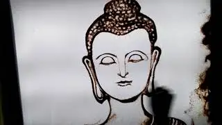 Gautam Buddha  - Sand Art by Jagan