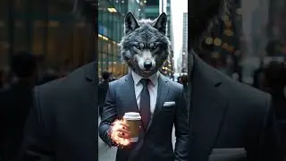 A mechanical wolf made of chrome