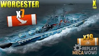 Worcester 7 Kills & 228k Damage | World of Warships Gameplay 4k