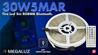 MEGALUZ │ 30W5MAR. TIRA LED RGBWA BLUETOOTH DE 5 METROS.
