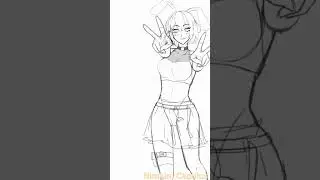 drawing with ibis ref posing #ibispaintx #art #digitalart #short
