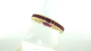 Guldring med rubiner E013789