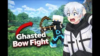 INSANE Ghasted Bow Fight 😈 | Minecraft VTuber #Minecraft #MinecraftVTuber #VTuber #GamingVTuber