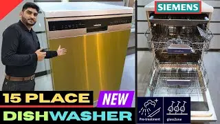 Siemens iQ500 15 Place Setting Dishwasher Unboxing & Full Demo | SN25HI00MI Features & Wash Programs