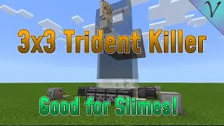 New Trident Killer 3x3 Bedrock 1.17 - Good for Slimes and Spiders