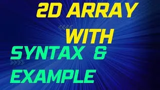 2D Array with syntax &example | Two Dimension Array #c #coding #trending #array