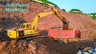 Big Deere Excavator loading Dumpers ||Deere270 ||howodumpers ||Cutting filling work ||big Excavation